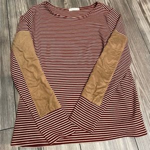 Maroon Shirt with suede elbows